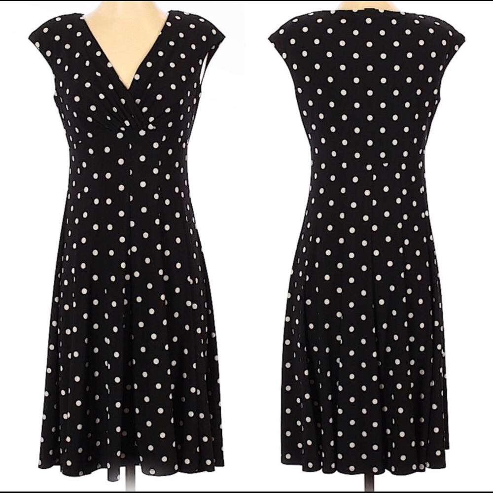 Ralph Lauren Polkadot ALine Dress size 4 - Picture 2 of 5